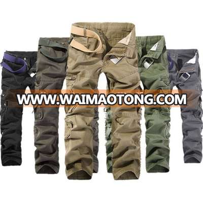 Men Casual Work PantsTrousers Army Jogger Camo Combat Military Pants Cargo Pants